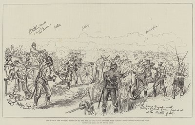 La Guerra en Sudán, Batalla de El Teb, 29 de febrero, la Brigada Naval con Gatling y Gardner Guns en acción de Melton Prior